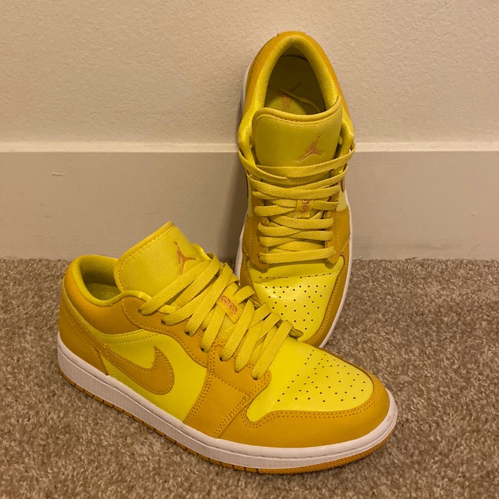 Women’s Jordan 1 low Yellow Strike.